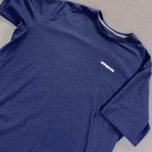 Patagonia Shirt Mens XL Navy Responsibili-Tee P-6 Logo Graphic Short Sleeve